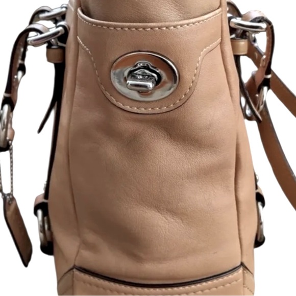 Coach Gallery Tan Leather Tote Bag – Style F11524 - Picture 12 of 16